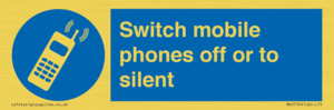 Switch mobile phones off or to silent